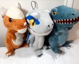 Jurassic World Plush set 3 Stygimoloch Stiggy Raptor Blue Velociraptor b... - $40.00