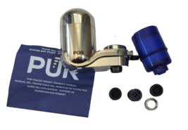 PUR FM-3700 Faucet Water Filtration System - Stainless Steel Open Box Never Used - £14.67 GBP