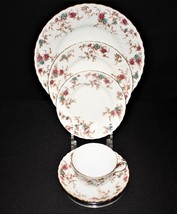 Minton Ancestral 5-Piece Place Setting, Floral English Bone China Dinnerware Set - $30.00