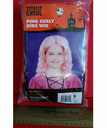 Pink Curly Kids Wig Halloween Costume Prop OSFM Head Accessory Fashion H... - $177.06 MXN