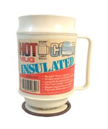 Vintage Hot Cold insulated 16 oz. Plastic Brown Beige Mug Cup - £11.67 GBP