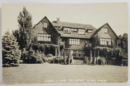 Alma Michigan RPPC Residence of Francis King 1922 TO Pana IL Postcard T14 - £5.54 GBP