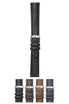 Morellato Levy Genuine Leather Watch Strap - Black - 18mm - Chrome-plated Stainl - £38.33 GBP