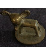Small Brass Deer Figurine – SOLID BRASS – GDC – NEEDS POLISHING – CUTE DEER - $7.91