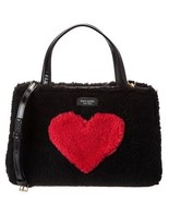 Kate Spade Sam Icon Intarsia Heart Faux Shearling Small Tote - €194,08 EUR