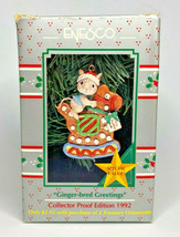 1992 Enesco Ginger-bred Greetings Ornament U65/2748 - £11.79 GBP