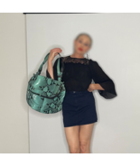 Designer Genuine Green Snakeskin Turquoise Leather Shoulder Bag, Offer w... - €705,28 EUR