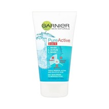 Garnier Pure Active 3-in-1 Wash, Scrub, Mask 150ml  - $8.00