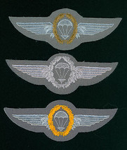  GERMANY, ARMY, PARA WINGS, COMPLETE SET, ON GRAY, CIRCA 1960&#39;s, PARACHU... - $19.80