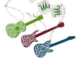 Midwest CBK Colorful Guitar Christmas Ornaments Lot of 3 - £7.10 GBP