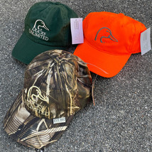 Ducks Unlimited 3 Hats New w/ Tags Camouflage, Orange &amp; Green Baseball C... - £15.44 GBP