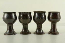 BENDIGO Pottery Australia K.T. EPSOM Hand Made 4PC Lot Stoneware Footed ... - $38.30