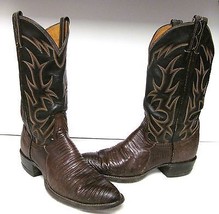 Vintage TONY LAMA Women&#39;s Lizard Western Cowboy Boots Brown Women&#39;s 6.5 A - £103.16 GBP