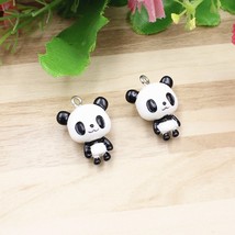 Fashion Resin Cute Animal Panda Pendants Charms For Children Jewelry Necklace Ea - £19.22 GBP