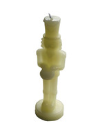 Christmas Winter Seasonal White Nutcracker Candle 8 Inches Tall. - $12.52
