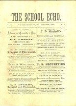 Randolph VT School Echo 1880 newspaper Vol I ephemera antique - £20.30 GBP