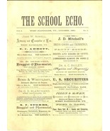 Randolph VT School Echo 1880 newspaper Vol I ephemera antique - €22,39 EUR Randolph VT School Echo 1880 newspaper Vol I ephemera antique - €22,39 EUR