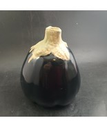 Early Patricia Garrett Eggplant Bud Vase Glazed Ceramic 6&quot; Signed c.1989... - $50.00