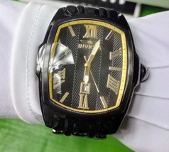 invicta men black Lupah quartz watch &amp; bracelet with black &amp; gold dial - $259.99