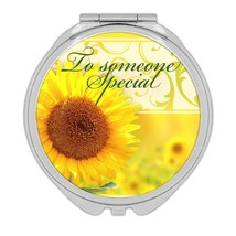 Sunflower Someone Special : Gift Compact Mirror Photo Ceramic Nature Wom... - $12.99