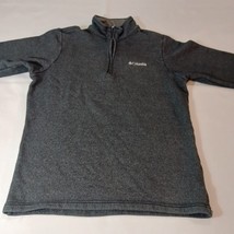 Columbia AM1534 Sweater Men's Size Small Dark Gray 1/4 Zip Pullover Sweatshirt image 7