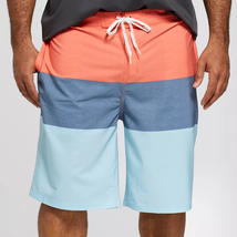 Goodfellow &amp; Co™ Board Shorts ~ Men&#39;s Size 28 ~ 10&quot; Inseam ~ Coral Red Trooper - £17.73 GBP