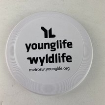 White Black Small Ribbed Edge Frisbee Disc Younglife Wyldlife Advertising - £7.82 GBP