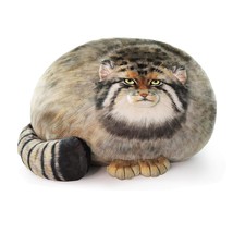 Cat Plush Body Pillow, Pallas Cat Plush Pillow, Cute Steppe Cat Stuffed Animals  - £37.91 GBP