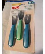 Nuk Fork Set 3 PC Blue/Green Green - £2.90 GBP