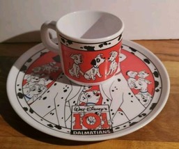 Vintage Disney 101 Dalmatians Plate &amp; Cup Zak Designs 1990s - £18.76 GBP