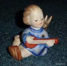 Joyous News Christmas Angel Candleholder Figurine With Lute Goebel Humme... - $63.04