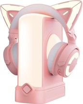 Rgb Pink Cat Ear Headphones 4 And Crystal Headphone Stand,Accessories For The Ul - £245.24 GBP