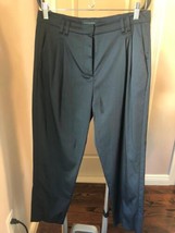  PIAZZA SEMPIONE Navy Double Pleated Front Trouser SZ 8 IT 42 Made in It... - $78.21