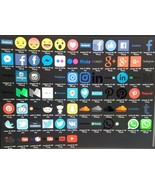 Social Media Icons App Logos HUGE Assortment Sizes Clip Art PNG Jpeg Gra... - €9,45 EUR