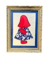 Sunbonnet Sue Pieced Applique Quilt Square Framed Artwork 12 x9&quot; - $23.38