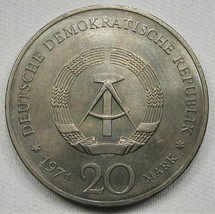 1971 Germany Democratic Republic 20 Mark NCH UNC Coin AD911 - $21.22