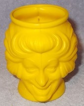 Yellow Plastic Ronald McDonald Face Eight Oz Handled Mug Cup 1981 - £5.55 GBP