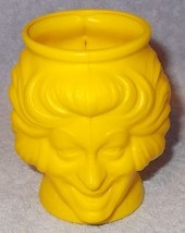 Yellow Plastic Ronald McDonald Face Eight Oz Handled Mug Cup 1981 - £5.58 GBP