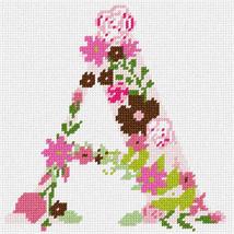 Pepita Needlepoint kit: The Letter A Flowering, 7&quot; x 7&quot; - £40.18 GBP+