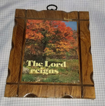 The Lord Reigns Wood Wall Plaque Hanging New Sealed In Plastic Outdoor Scene - £7.61 GBP