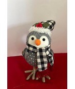 Target Feathery Friends Holiday Spritz Bird Black/White Check Scarf Hat ... - $37.89 CAD