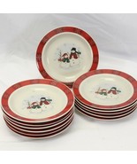 Royal Seasons Christmas Snowman Bread Salad Plates 6-1/2&quot;  Lot of 12  Xmas - $33.31