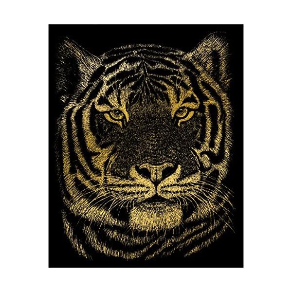 Royal &amp; Langnickel Gold Engraving Art A4 Size Bengal Tiger Designed Pain... - $13.00