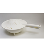 Vintage Tupperware Colander Strainer2-Piece Locking Lid White Plastic - $29.65