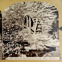 Old Mill at Betws-y-Coed North Wales England Stereoview Photograph H Series - $11.54
