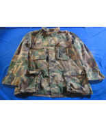 1987 USGI USMC MARINE CORPS WOODLAND BDU CAMOUFLAGE HOT WEATHER COAT JAC... - $26.13