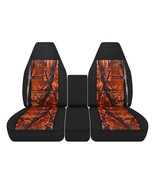 Front 40-20-40 seat covers black and tree design Fits 1994-2002 Dodge Ra... - $99.89+