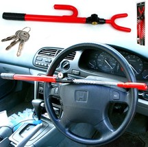 STEERING WHEEL LOCK CAR VAN SECURITY ANTI THEFT KEYS UNIVERSAL STICK CRI... - $295.31 MXN