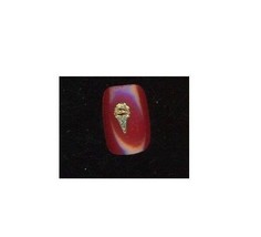 24K Gp Nail Charm Top Nail Art Gold Decoration Ice Cream - £3.82 GBP