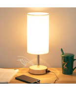 Bedside Table Lamp with USB Port - Touch Control for Bedroom Wood 3 Way ... - €24,67 EUR